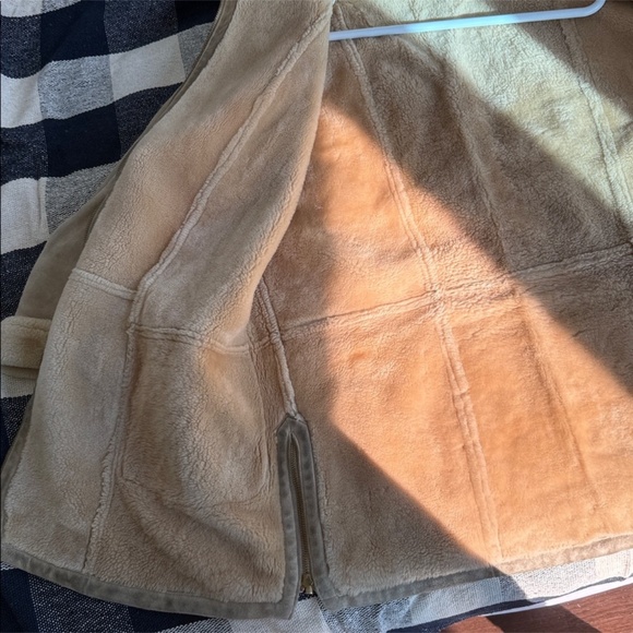 Sherpa real suede leather jacket , vintage size XL , made in Europe - Picture 7 of 9